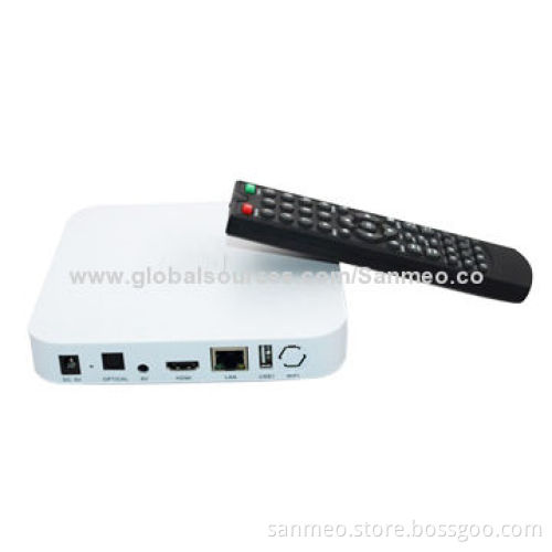 Android 4.0 Dual-core TV Box, 512-1GB RAM/4-32GB ROM/Wi-Fi/HDMI + OTG + TF Supports Virtual Keyboard